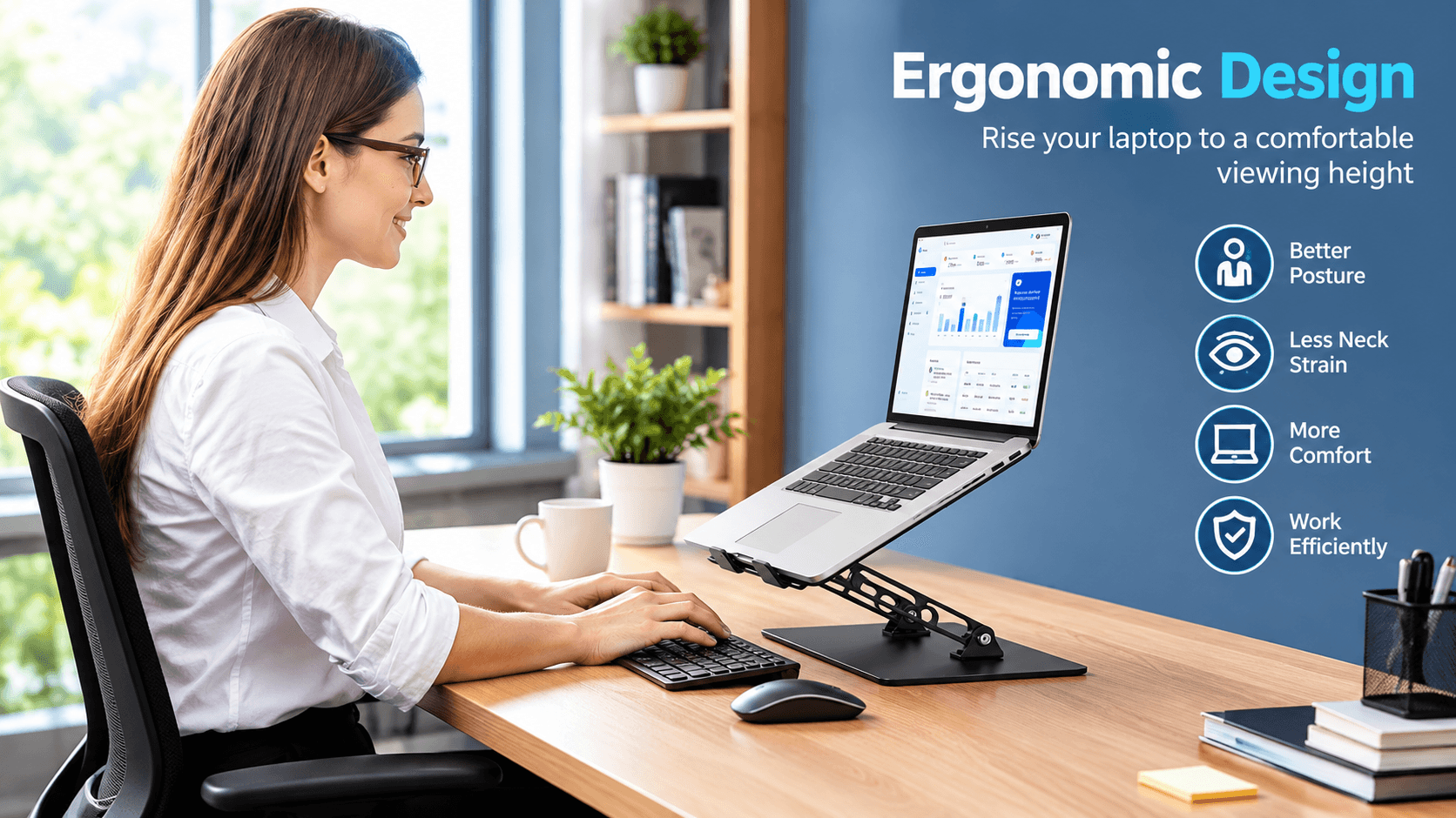 Adjustable Laptop Stand for Desk with 10 Key Features