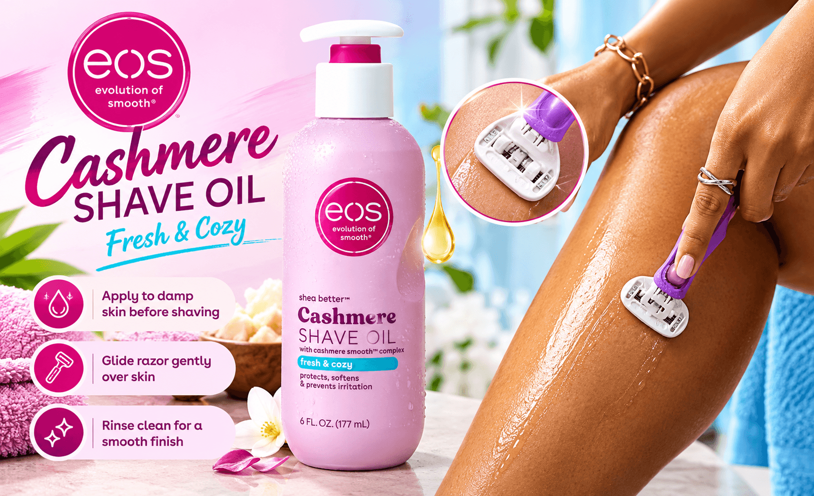 eos Cashmere Shave Oil Review: A Softer, Smoother Shave
