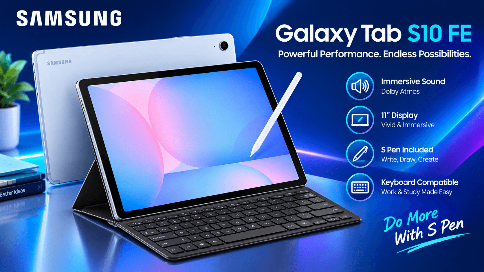 Samsung Galaxy Tablet S10 FE 128GB US Version Blue color