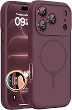 Silicone & Magnetic for iPhone 18 Pro Max Case, Burgundy