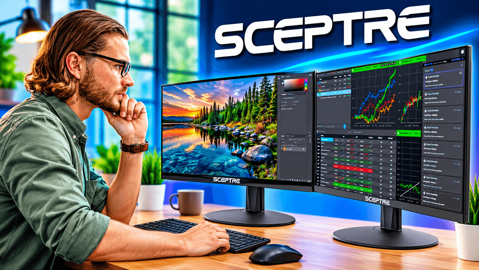 Scepter 22-inch FHD Gaming Monitor Smooth Visuals and Comfort for Work