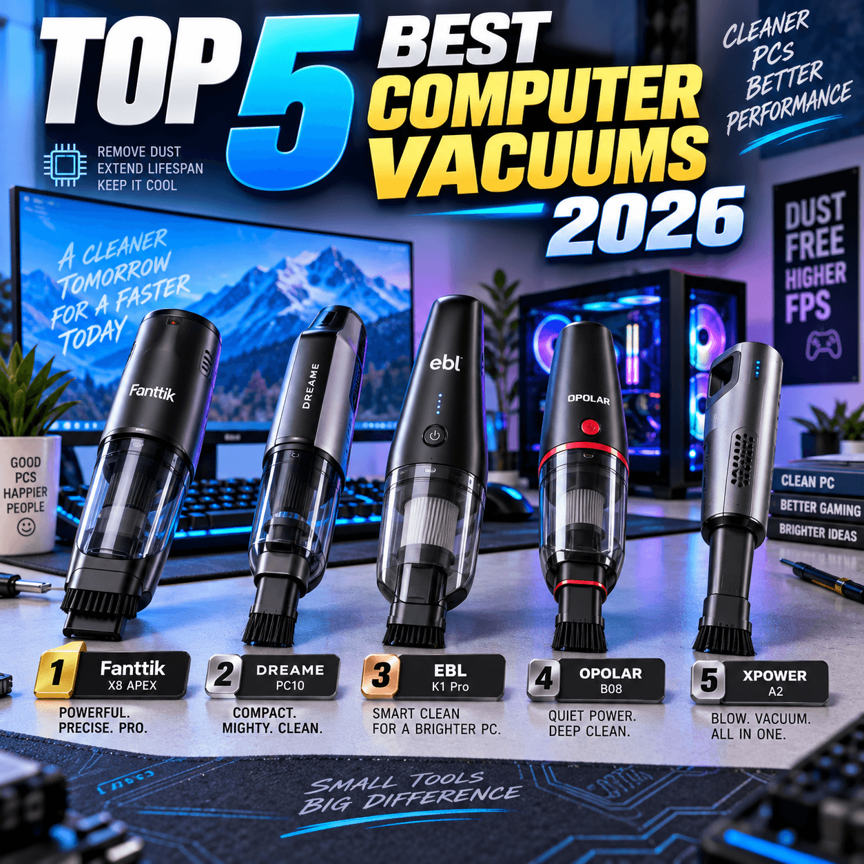 Top 5 Best Computer Vacuums 2026