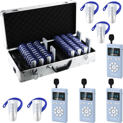 EXMAX EXD-6882 2.4Ghz Wireless Tour Guide Audio Voice Transmission System