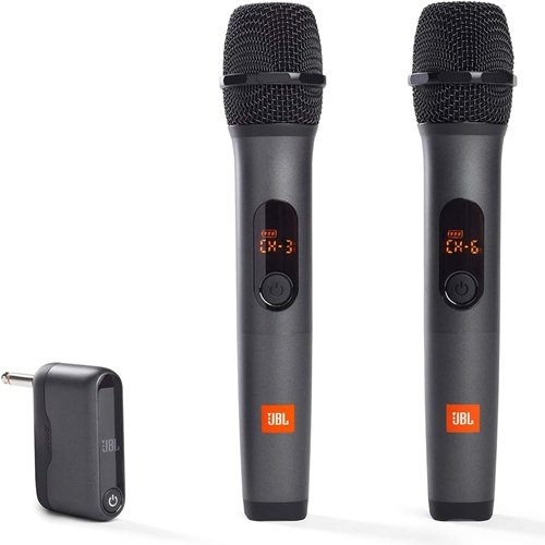 BL Wireless Two Microphone System with Dual-Channel Receiver, Black