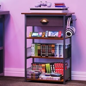 4-Tier AV Media Stand with Drawer