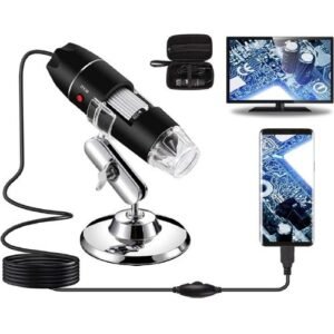 USB Digital Microscope 40X to 1000X, 8 LED Magnification Endoscope