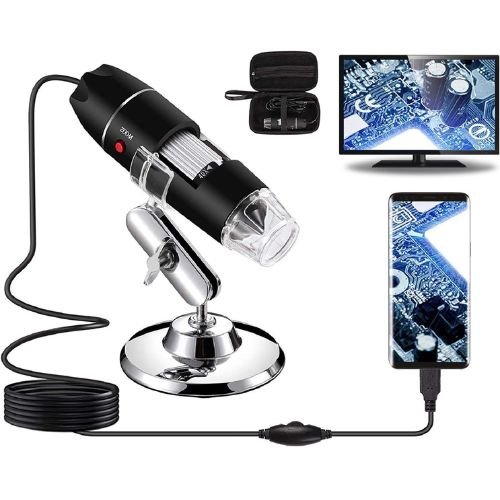 USB Digital Microscope 40X to 1000X, 8 LED Magnification Endoscope