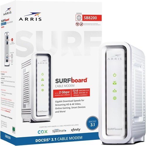 ARRIS SURFboard SB8200 DOCSIS 3.1 Multi‑Gig Cable Modem