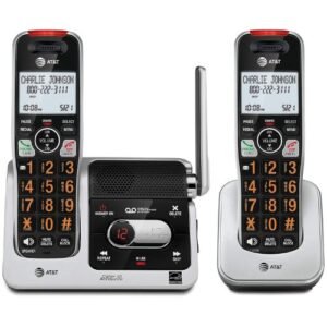 AT&T BL102-2 DECT 6.0 2-Handset Cordless Phone for Home with Answering Machine