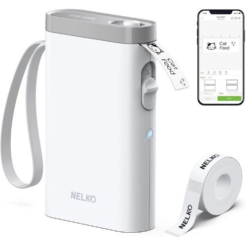 Nelko Label Maker Machine with Tape, P21 Bluetooth Label Printer