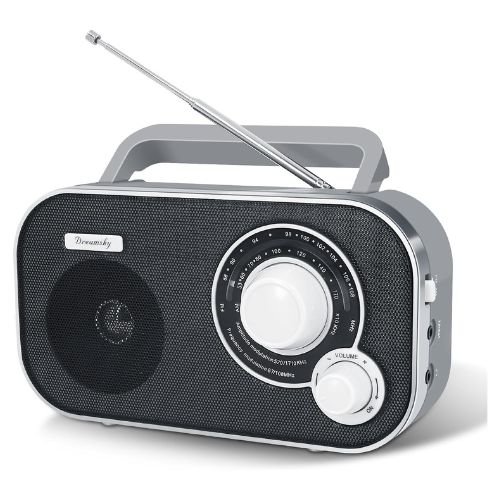 DreamSky AM FM Portable Radio Plug In Wall or Battery Operated for Home & Outdoor