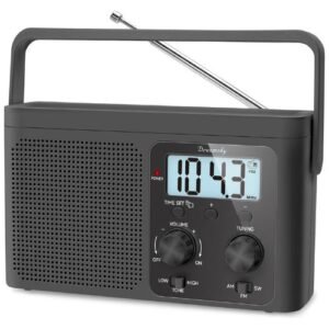 DreamSky AM FM Radio Portable - Shortwave Radio Battery Powered or Plug in Wall for Home Outdoor