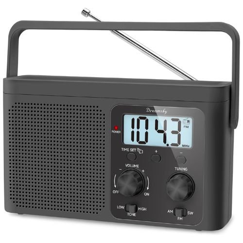 DreamSky AM FM Radio Portable - Shortwave Radio Battery Powered or Plug in Wall for Home Outdoor