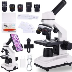 Microscope for Adults & Kids, 40X-2500X High