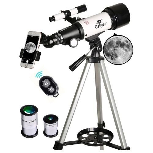 Gskyer Telescope, 70mm Aperture 400mm AZ Mount Astronomical Refracting Telescope for Kids Beginners