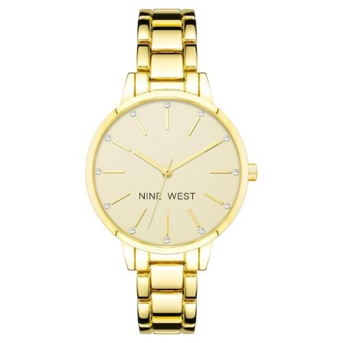 Nine West Women's Crystal Accented Bracelet Watch