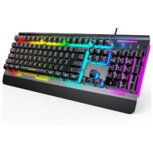 TECKNET Gaming Keyboard, USB Wired Computer Keyboard