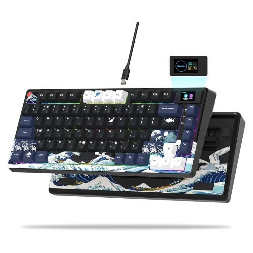 Womier S-K80 75% Keyboard with Color Multimedia Display Mechanical Gaming Keyboard