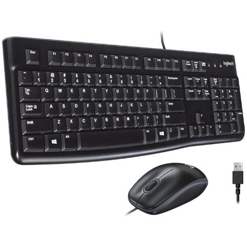 Logitech MK120 Wired Keyboard and Mouse Combo for Windows