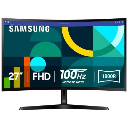 Samsung 27" Essential S3 (S36GD) Series FHD 1800R Curved Computer Monitor