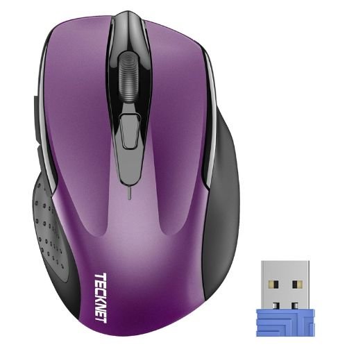 TECKNET Wireless Mouse, 2.4G Ergonomic Optical Mouse