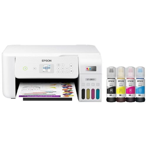 Epson EcoTank ET-2803 Wireless Color All-in-One Cartridge-Free Supertank Printer