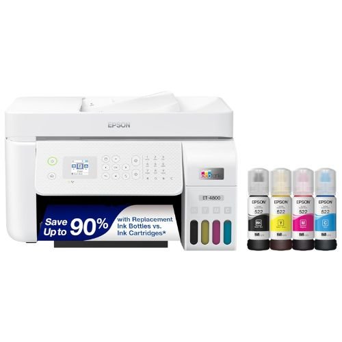 Epson EcoTank ET-4800 Wireless All-in-One Cartridge-Free Supertank Printer