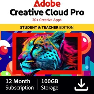 Adobe Creative Cloud Pro STE | Student & Teacher Edition | 20+ creative apps plus 100GB Storage