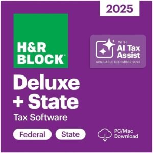 H&R Block Tax Software Deluxe + State 2025