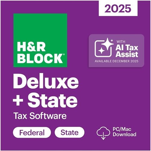 Deals H&R Block Tax Software Deluxe + State 2025
