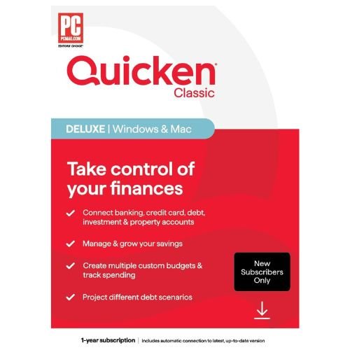 Quicken Classic Deluxe for New Subscribers| 1 Year [PC/Mac