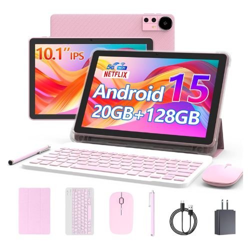 Android 15 Tablet 10 Inch, 20GB RAM+128GB ROM/ 2TB Expandable, 2.0GHz Quad-core Processor