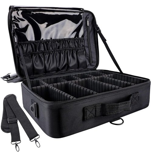 gzcz Large Capacity Travel Makeup Train Case
