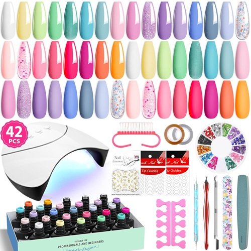 VANREESA 42 Pcs Gel Nail Polish Kit