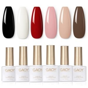 GAOY White Red Black Gel Nail Polish Set