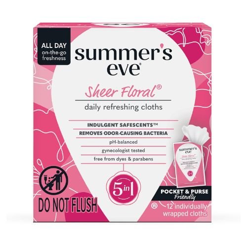 Summer's Eve Sheer Floral Feminine Wipes