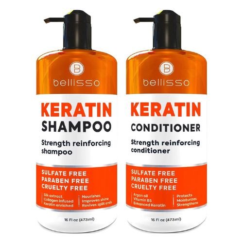 Keratin Shampoo and Conditioner Set