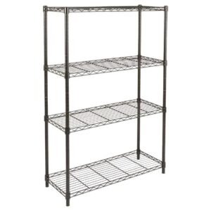 Amazon Basics 4-Shelf Adjustable Heavy Duty Steel Wire Rack Storage Shelving Organizer