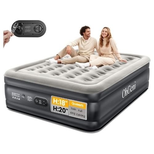 OhGeni Air Mattress Queen with Built in Pump