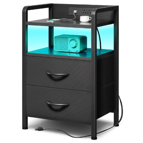Lazzanto Night Stand Bedside Charger Bedroom